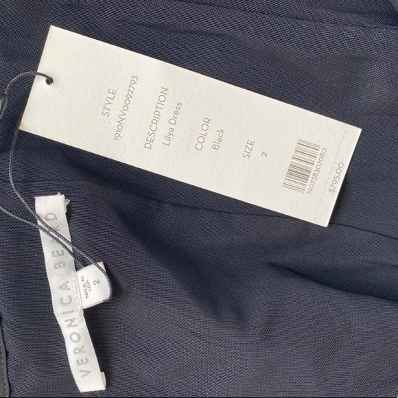 Lilya Feather Trim Satin Dress VERONICA BEARD - Picture 8 of 10